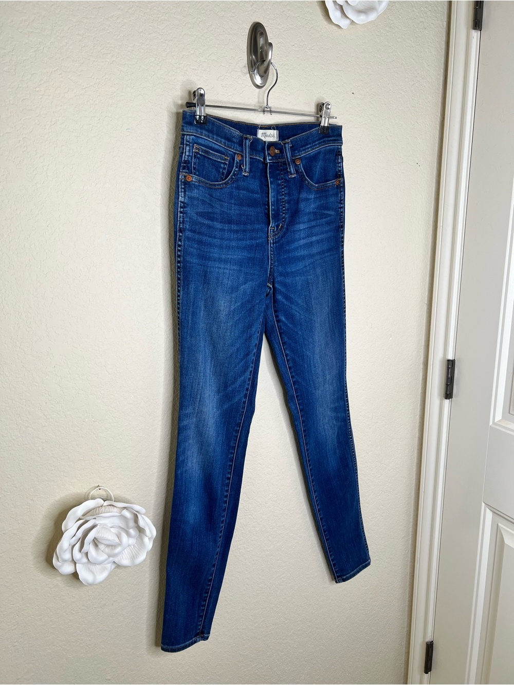 NTM: Madewell 10” High-Rise Skinny Jeans Danny Wash TENCEL Size 26 Tall - Picture 6 of 15